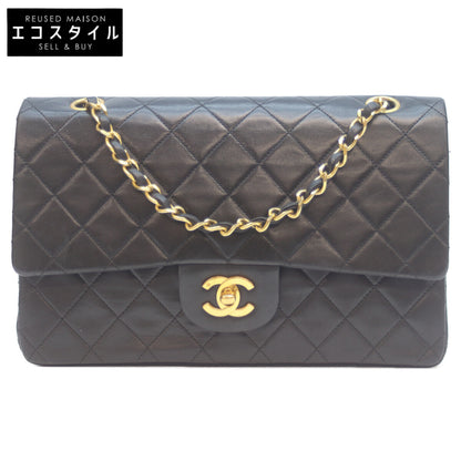 CHANEL シャネル 1番 A01112 黒 ﾗﾑ G金具 Wﾌﾗｯﾌﾟ ﾏﾄﾗｯｾ25 ﾁｪｰﾝｼｮﾙﾀﾞｰ ショルダーバッグ