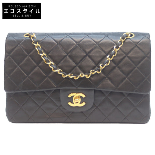CHANEL シャネル 1番 A01112 黒 ﾗﾑ G金具 Wﾌﾗｯﾌﾟ ﾏﾄﾗｯｾ25 ﾁｪｰﾝｼｮﾙﾀﾞｰ ショルダーバッグ