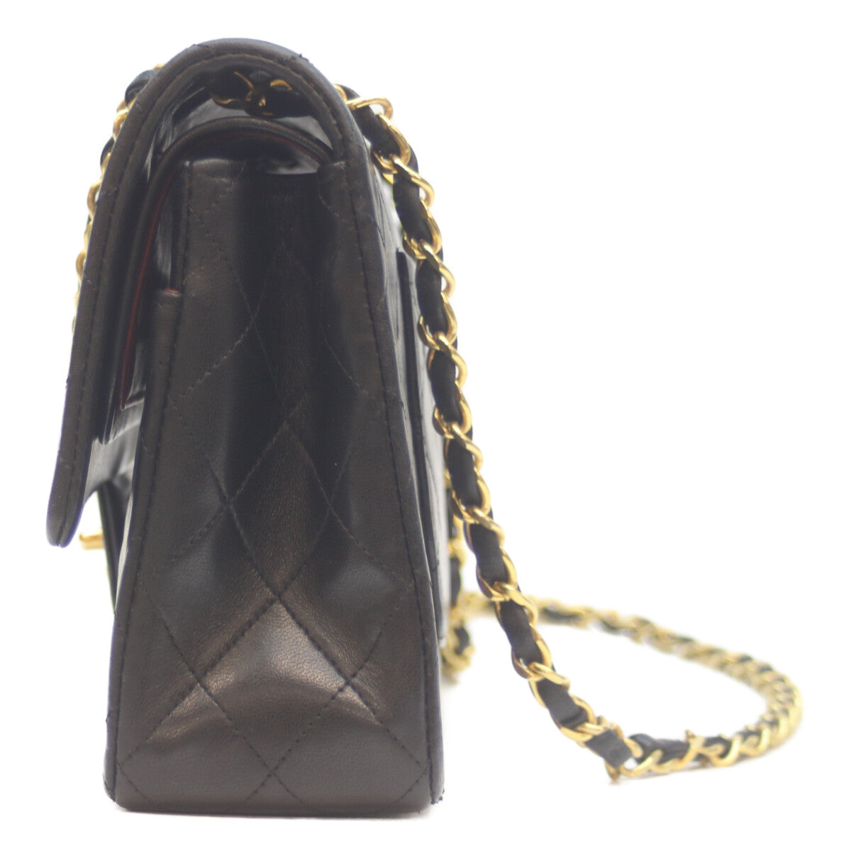 CHANEL シャネル 1番 A01112 黒 ﾗﾑ G金具 Wﾌﾗｯﾌﾟ ﾏﾄﾗｯｾ25 ﾁｪｰﾝｼｮﾙﾀﾞｰ ショルダーバッグ