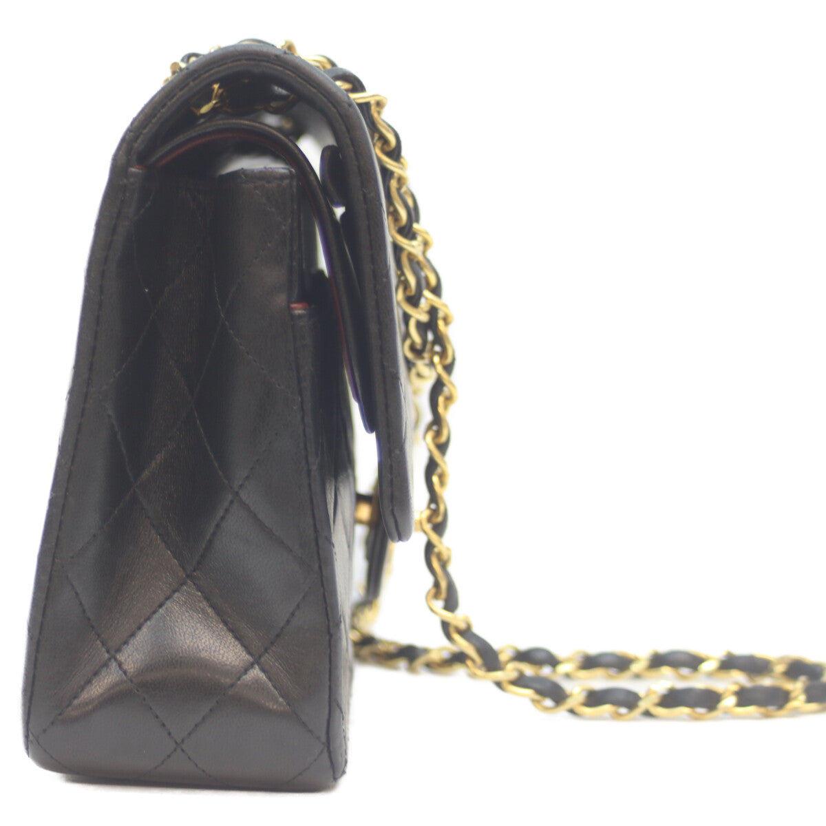 CHANEL シャネル 1番 A01112 黒 ﾗﾑ G金具 Wﾌﾗｯﾌﾟ ﾏﾄﾗｯｾ25 ﾁｪｰﾝｼｮﾙﾀﾞｰ ショルダーバッグ