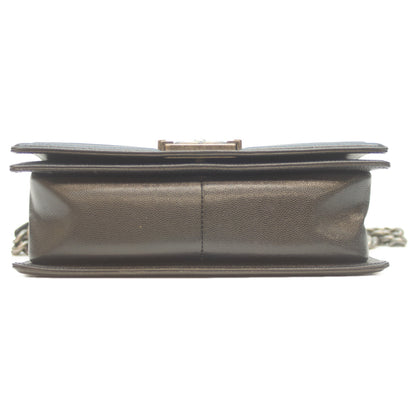 CHANEL シャネル 25番 A67086 黒 ｷｬﾋﾞｱ ｼﾙﾊﾞｰ金具 ボーイシャネル25 ﾐﾃﾞｨｱﾑ ショルダーバッグ