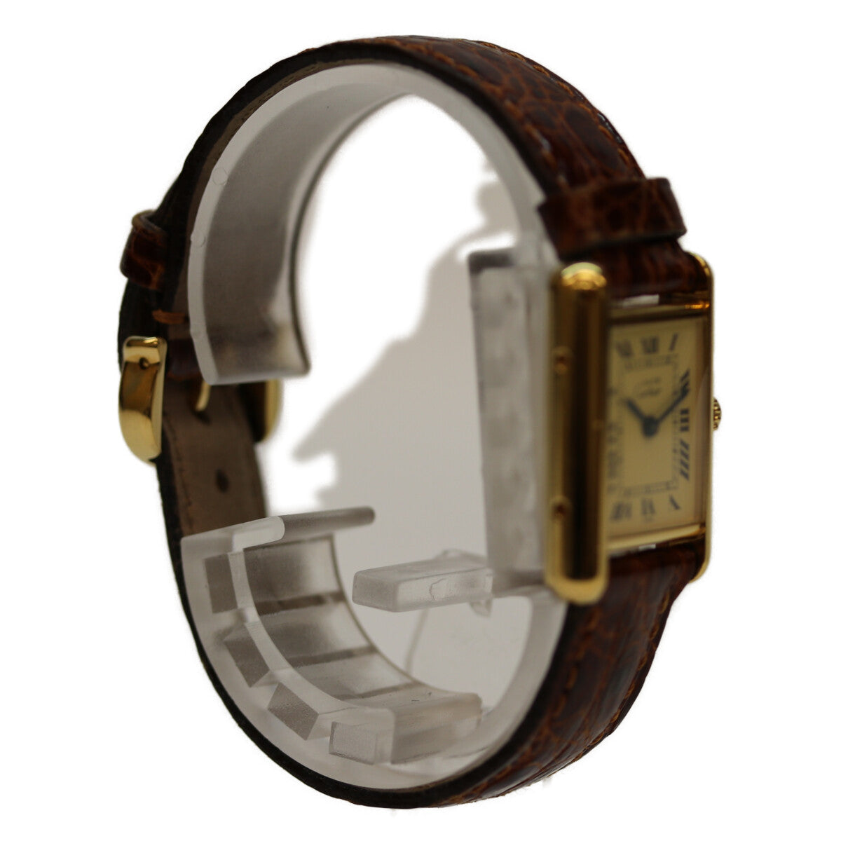 Cartier カルティエ 95年 W1003153 925 ﾏｽﾄﾀﾝｸSM ｳﾞｪﾙﾒｲﾕ QZ 革ﾍﾞﾙﾄ 腕時計