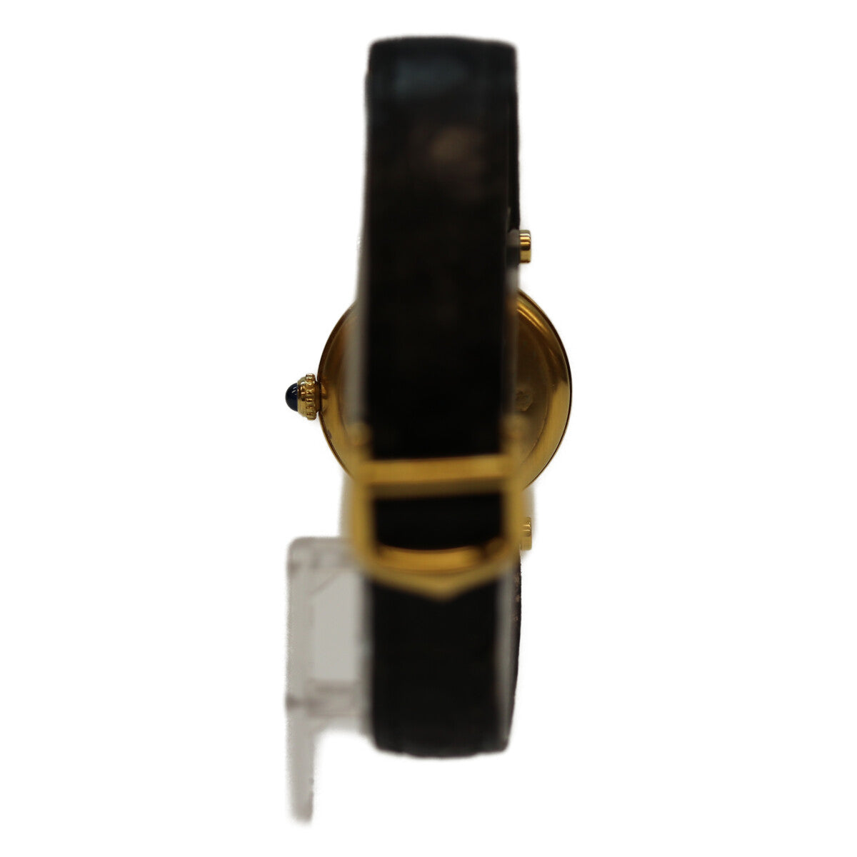 Cartier カルティエ 925 ﾏｽﾄｳﾞｧﾝﾄﾞｰﾑSM ｳﾞｪﾙﾒｲﾕ 黒文字盤 QZ/革 腕時計