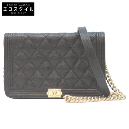 CHANEL シャネル 28番 AP1117 黒 ｷｬﾋﾞｱ G金具 ﾎﾞｰｲｼｬﾈﾙ ﾁｪｰﾝｳｫﾚｯﾄ ショルダーバッグ