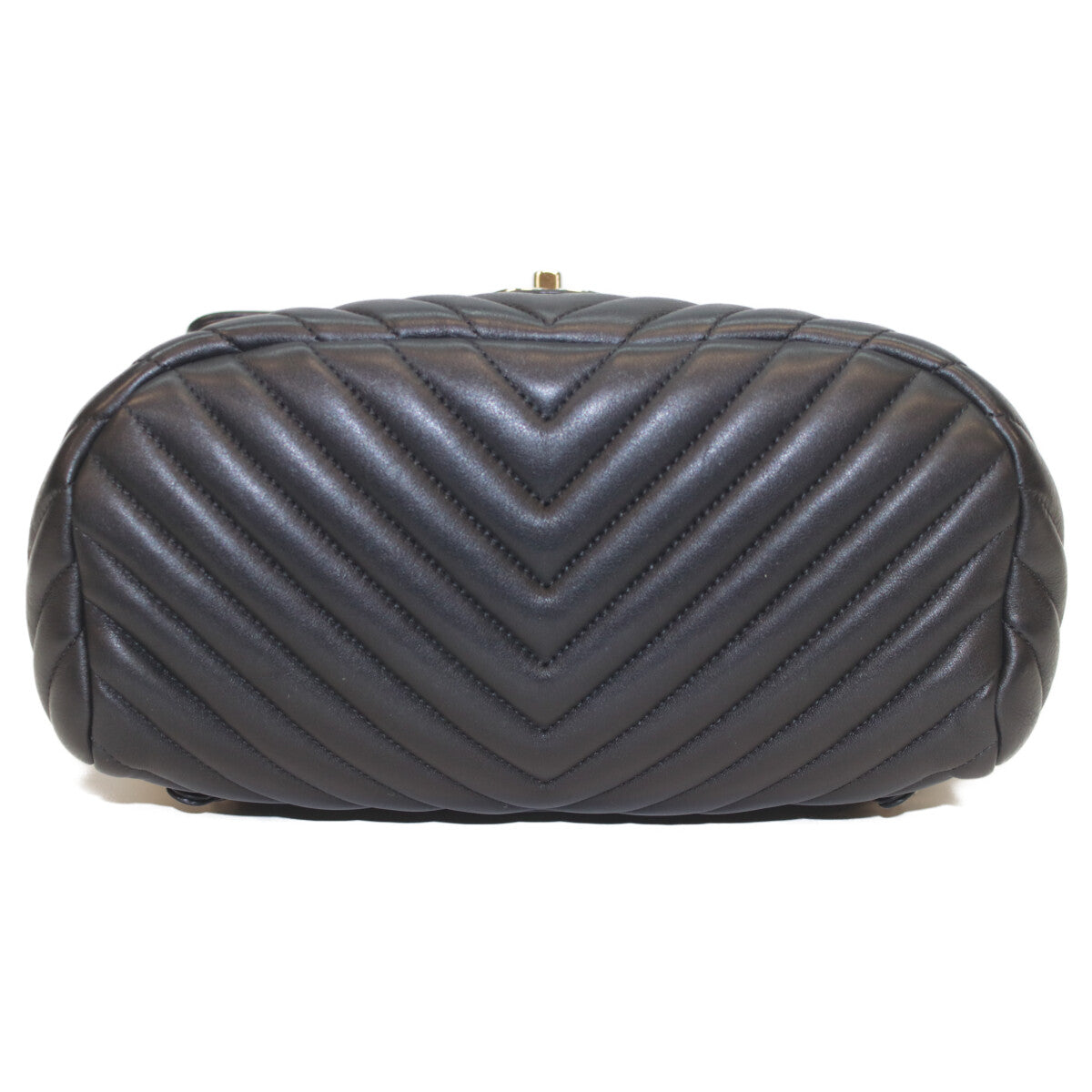 CHANEL シャネル 25番 黒 ﾗﾑ ｼﾙﾊﾞｰ金具 Vｽﾃｯﾁ ｼｪﾌﾞﾛﾝ ﾘｭｯｸ リュック バックパック