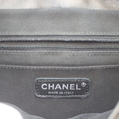 CHANEL シャネル 25番 黒 ﾗﾑ ｼﾙﾊﾞｰ金具 Vｽﾃｯﾁ ｼｪﾌﾞﾛﾝ ﾘｭｯｸ リュック バックパック