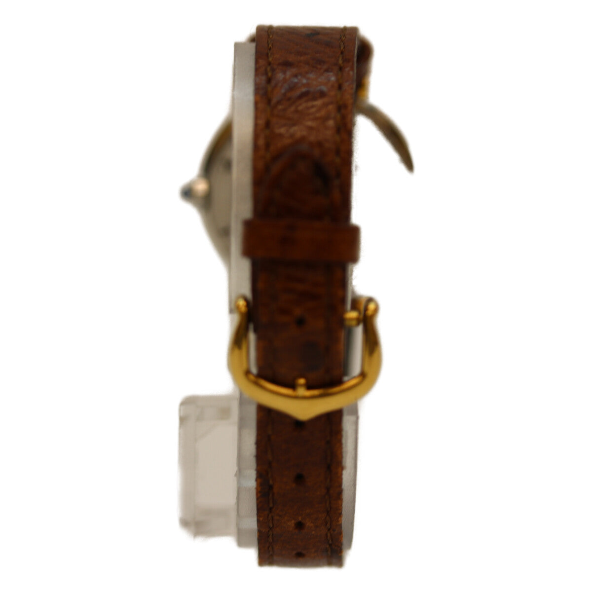 Cartier カルティエ ｻﾝﾄｽﾗｳﾝﾄﾞSM QZ 革 白文字盤 腕時計