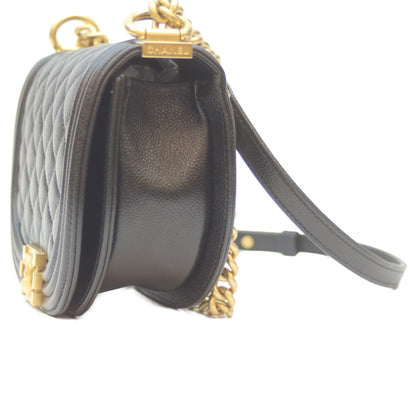 CHANEL シャネル AS3350 黒 ｷｬﾋﾞｱ G金具 ﾎﾞｰｲｼｬﾈﾙｽﾓｰﾙ ﾒｯｾﾝｼﾞｬｰ ショルダーバッグ