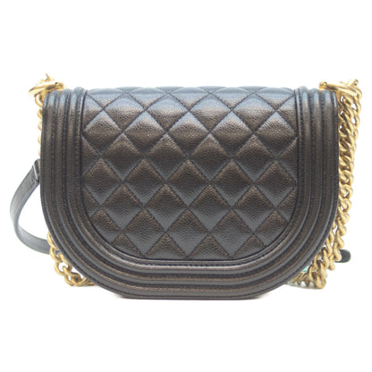 CHANEL シャネル AS3350 黒 ｷｬﾋﾞｱ G金具 ﾎﾞｰｲｼｬﾈﾙｽﾓｰﾙ ﾒｯｾﾝｼﾞｬｰ ショルダーバッグ