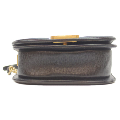 CHANEL シャネル AS3350 黒 ｷｬﾋﾞｱ G金具 ﾎﾞｰｲｼｬﾈﾙｽﾓｰﾙ ﾒｯｾﾝｼﾞｬｰ ショルダーバッグ