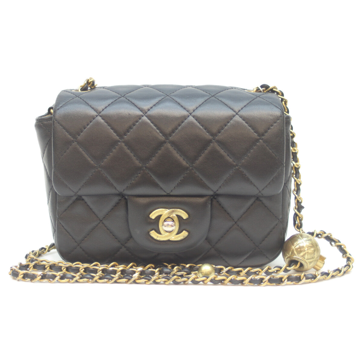 CHANEL シャネル AS1786 黒 ﾗﾑ G金具 ｺｺﾎﾞｰﾙ ﾐﾆﾏﾄﾗｯｾ17 ショルダーバッグ