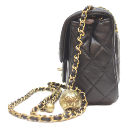 CHANEL シャネル AS1786 黒 ﾗﾑ G金具 ｺｺﾎﾞｰﾙ ﾐﾆﾏﾄﾗｯｾ17 ショルダーバッグ