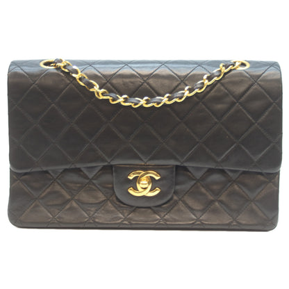 CHANEL シャネル A01112 1番 黒 ﾗﾑ G金具 Wﾌﾗｯﾌﾟ ﾏﾄﾗｯｾ25 ショルダーバッグ