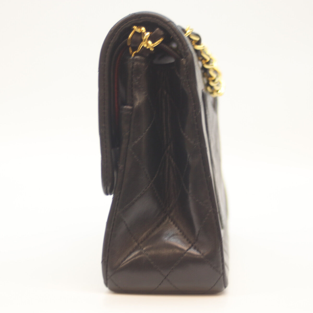 CHANEL シャネル A01112 1番 黒 ﾗﾑ G金具 Wﾌﾗｯﾌﾟ ﾏﾄﾗｯｾ25 ショルダーバッグ