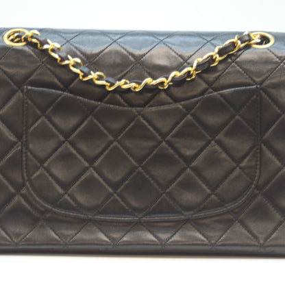 CHANEL シャネル A01112 1番 黒 ﾗﾑ G金具 Wﾌﾗｯﾌﾟ ﾏﾄﾗｯｾ25 ショルダーバッグ