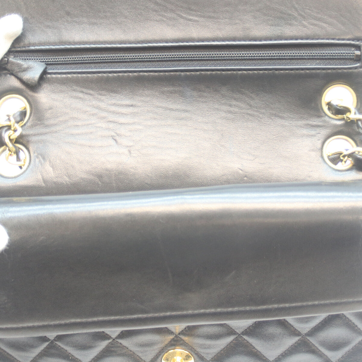 CHANEL シャネル A01112 1番 黒 ﾗﾑ G金具 Wﾌﾗｯﾌﾟ ﾏﾄﾗｯｾ25 ショルダーバッグ