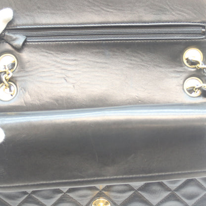 CHANEL シャネル A01112 1番 黒 ﾗﾑ G金具 Wﾌﾗｯﾌﾟ ﾏﾄﾗｯｾ25 ショルダーバッグ