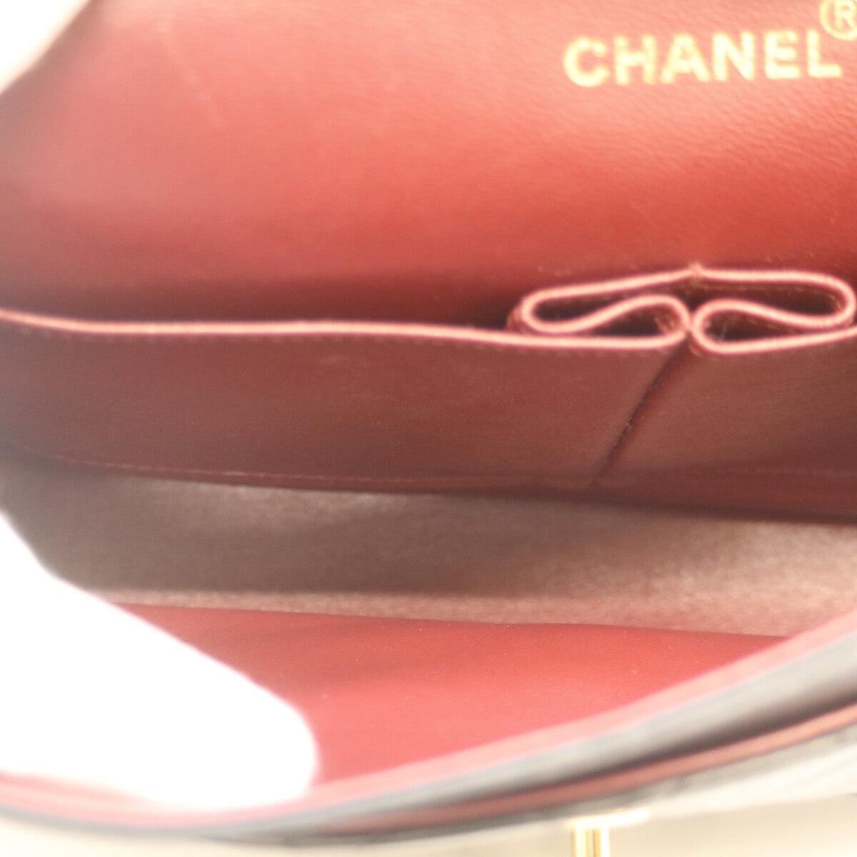 CHANEL シャネル A01112 1番 黒 ﾗﾑ G金具 Wﾌﾗｯﾌﾟ ﾏﾄﾗｯｾ25 ショルダーバッグ