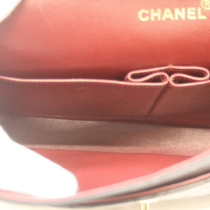 CHANEL シャネル A01112 1番 黒 ﾗﾑ G金具 Wﾌﾗｯﾌﾟ ﾏﾄﾗｯｾ25 ショルダーバッグ