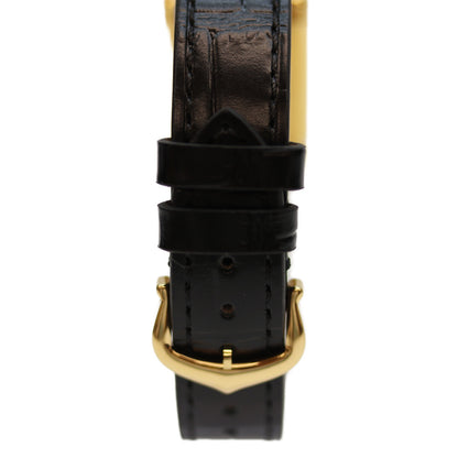 Cartier カルティエ 76ｰ81年 925 ﾏｽﾄﾀﾝｸｳﾞｪﾙﾒｲﾕSM ﾎﾞﾙﾄﾞｰ文字盤 手巻き 革 腕時計