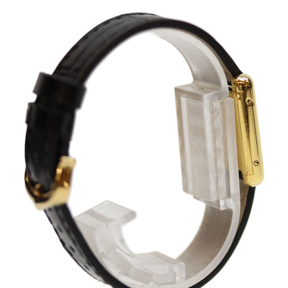 Cartier カルティエ 76ｰ81年 925 ﾏｽﾄﾀﾝｸｳﾞｪﾙﾒｲﾕSM ﾛｰﾏ ｱｲﾎﾞﾘｰ文字盤 手巻き 革 腕時計