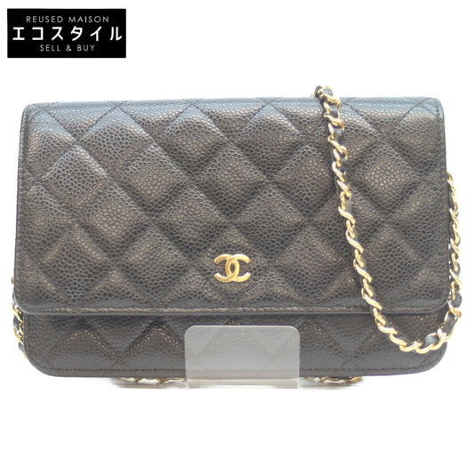 CHANEL シャネル AP0250 27番 黒 ｷｬﾋﾞｱ G金具 ﾁｪｰﾝｳｫﾚｯﾄ ショルダーバッグ