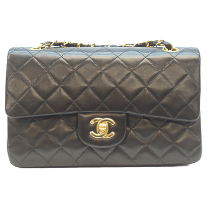 CHANEL シャネル 5番 A01113 黒 ﾗﾑ G金具 Wﾌﾗｯﾌﾟ ﾏﾄﾗｯｾ23 ショルダーバッグ