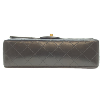 CHANEL シャネル 5番 A01113 黒 ﾗﾑ G金具 Wﾌﾗｯﾌﾟ ﾏﾄﾗｯｾ23 ショルダーバッグ