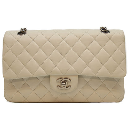 CHANEL シャネル 11番 A01112 白 ﾗﾑ ｼﾙﾊﾞｰ金具 Wﾌﾗｯﾌﾟ ﾏﾄﾗｯｾ25 ショルダーバッグ