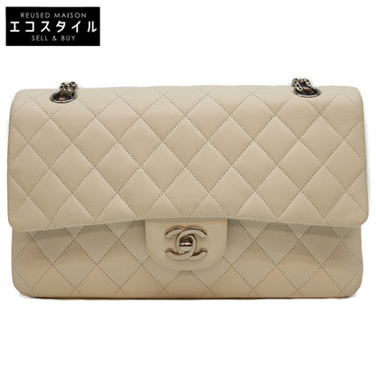 CHANEL シャネル 11番 A01112 白 ﾗﾑ ｼﾙﾊﾞｰ金具 Wﾌﾗｯﾌﾟ ﾏﾄﾗｯｾ25 ショルダーバッグ