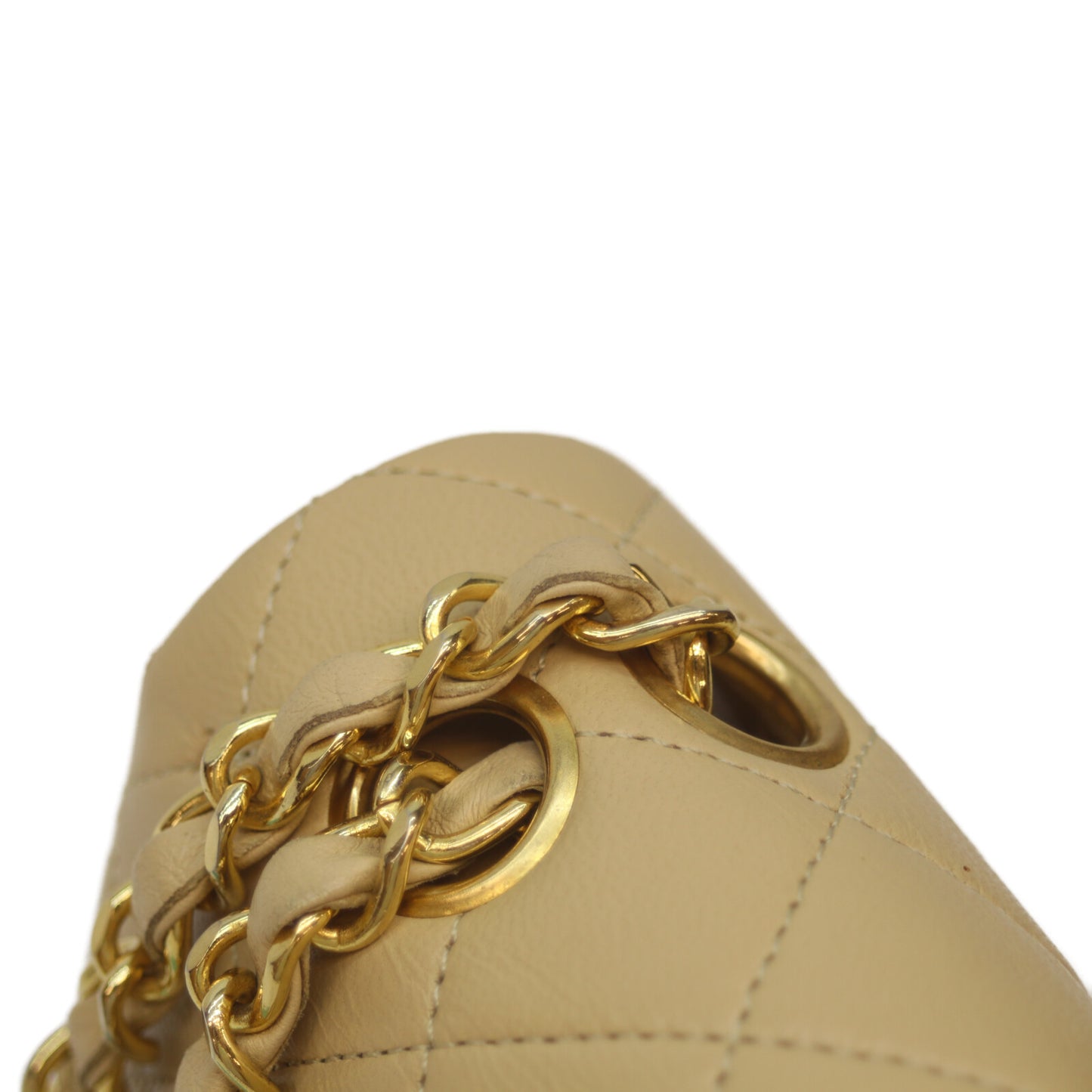 CHANEL シャネル 1番台 A01113 ﾍﾞｰｼﾞｭ G金具 ﾗﾑ Wﾌﾗｯﾌﾟ ﾏﾄﾗｯｾ23ｽﾓｰﾙ ショルダーバッグ