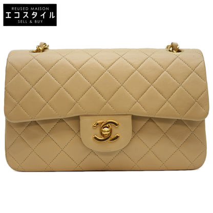 CHANEL シャネル 1番台 A01113 ﾍﾞｰｼﾞｭ G金具 ﾗﾑ Wﾌﾗｯﾌﾟ ﾏﾄﾗｯｾ23ｽﾓｰﾙ ショルダーバッグ