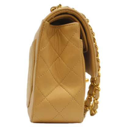 CHANEL シャネル 1番台 A01113 ﾍﾞｰｼﾞｭ G金具 ﾗﾑ Wﾌﾗｯﾌﾟ ﾏﾄﾗｯｾ23ｽﾓｰﾙ ショルダーバッグ