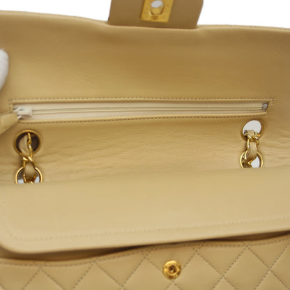 CHANEL シャネル 1番台 A01113 ﾍﾞｰｼﾞｭ G金具 ﾗﾑ Wﾌﾗｯﾌﾟ ﾏﾄﾗｯｾ23ｽﾓｰﾙ ショルダーバッグ