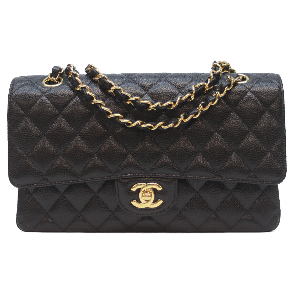 CHANEL シャネル 29番 A01112 黒 ｷｬﾋﾞｱ G金具 Wﾌﾗｯﾌﾟ ﾏﾄﾗｯｾ25 ショルダーバッグ