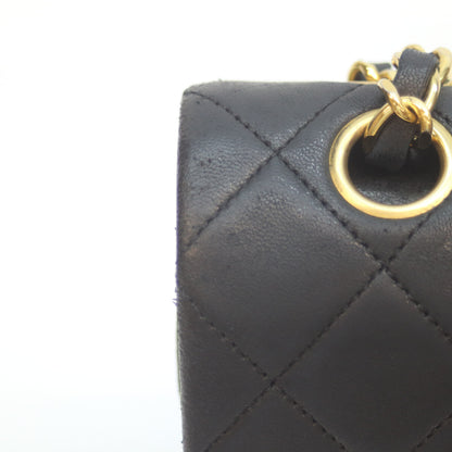 CHANEL シャネル 1番 A01113 黒 ﾗﾑ G金具 Wﾌﾗｯﾌﾟ ﾏﾄﾗｯｾ23 ショルダーバッグ