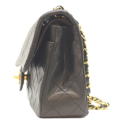 CHANEL シャネル 1番 A01113 黒 ﾗﾑ G金具 Wﾌﾗｯﾌﾟ ﾏﾄﾗｯｾ23 ショルダーバッグ