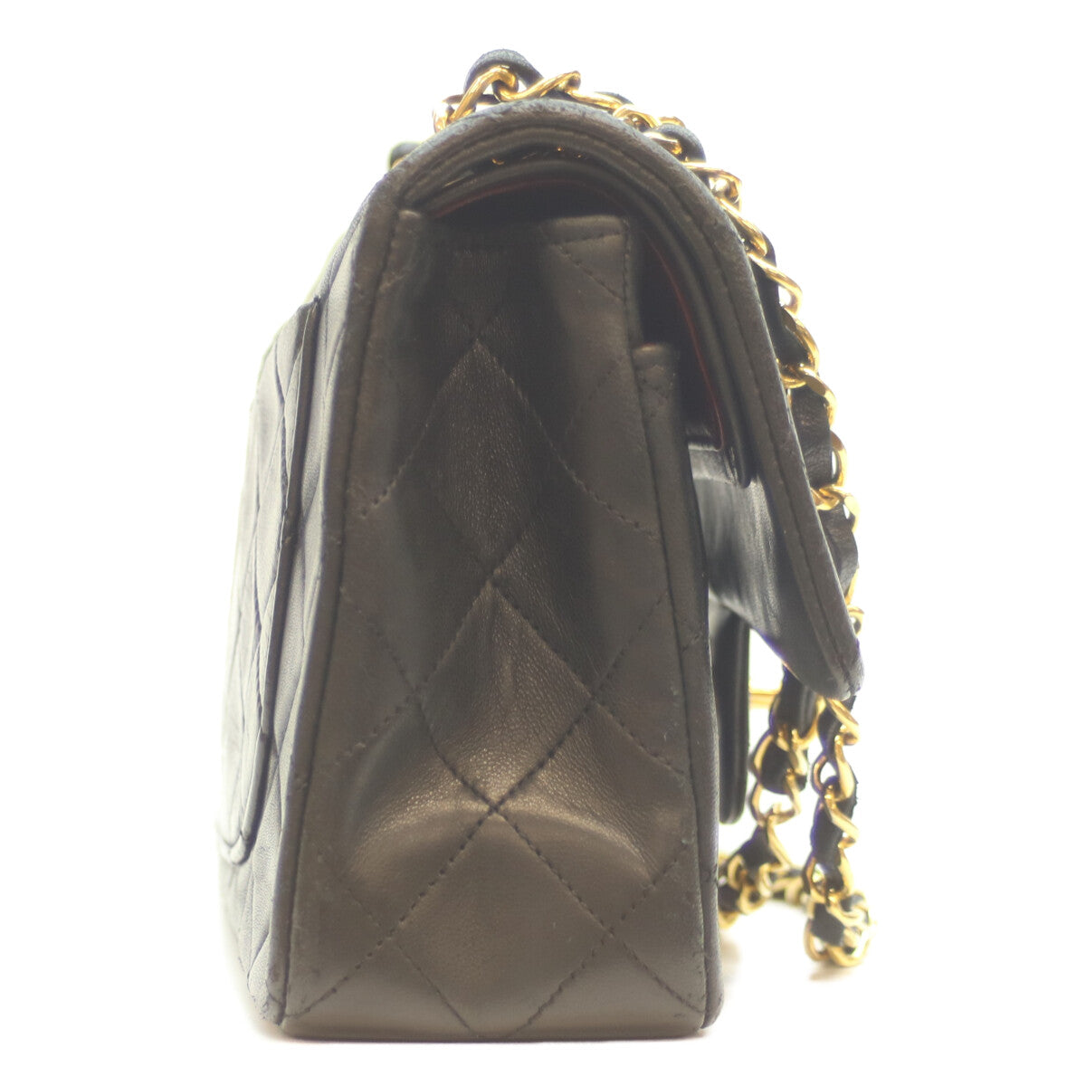 CHANEL シャネル 1番 A01113 黒 ﾗﾑ G金具 Wﾌﾗｯﾌﾟ ﾏﾄﾗｯｾ23 ショルダーバッグ