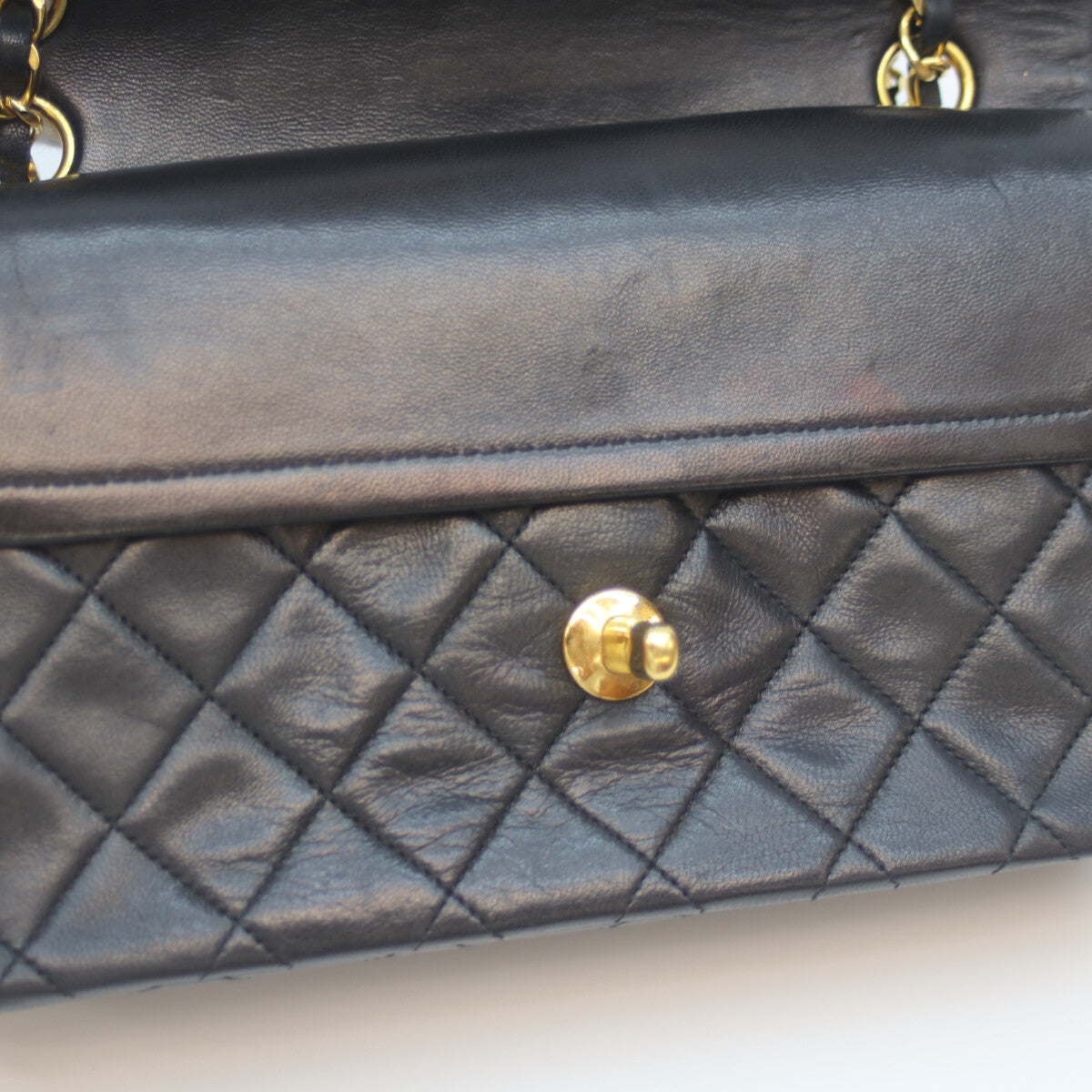 CHANEL シャネル 1番 A01113 黒 ﾗﾑ G金具 Wﾌﾗｯﾌﾟ ﾏﾄﾗｯｾ23 ショルダーバッグ