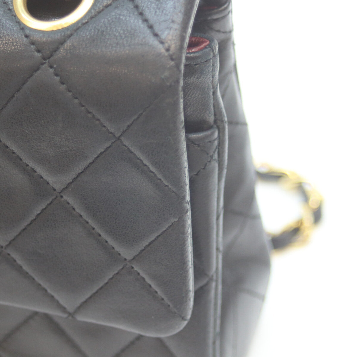 CHANEL シャネル 1番 A01113 黒 ﾗﾑ G金具 Wﾌﾗｯﾌﾟ ﾏﾄﾗｯｾ23 ショルダーバッグ