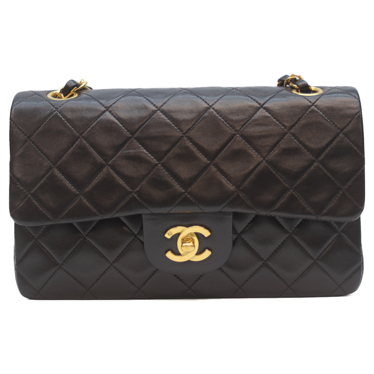 CHANEL シャネル 2番 A01113 黒 ﾗﾑ G金具 Wﾌﾗｯﾌﾟ ﾏﾄﾗｯｾ23 ショルダーバッグ