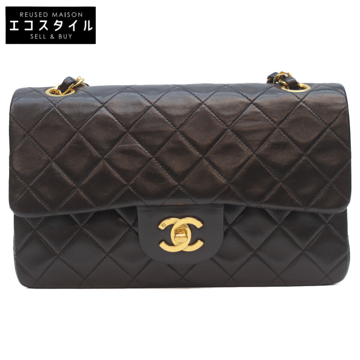 CHANEL シャネル 2番 A01113 黒 ﾗﾑ G金具 Wﾌﾗｯﾌﾟ ﾏﾄﾗｯｾ23 ショルダーバッグ