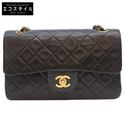 CHANEL シャネル 2番 A01113 黒 ﾗﾑ G金具 Wﾌﾗｯﾌﾟ ﾏﾄﾗｯｾ23 ショルダーバッグ