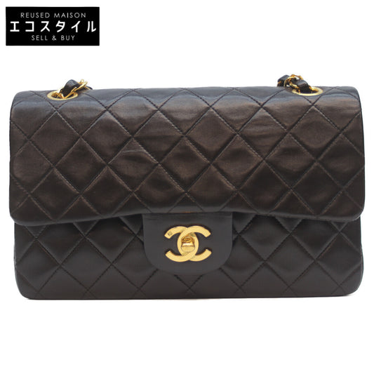 CHANEL シャネル 2番 A01113 黒 ﾗﾑ G金具 Wﾌﾗｯﾌﾟ ﾏﾄﾗｯｾ23 ショルダーバッグ