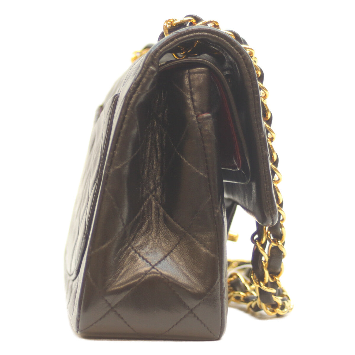 CHANEL シャネル 2番 A01113 黒 ﾗﾑ G金具 Wﾌﾗｯﾌﾟ ﾏﾄﾗｯｾ23 ショルダーバッグ