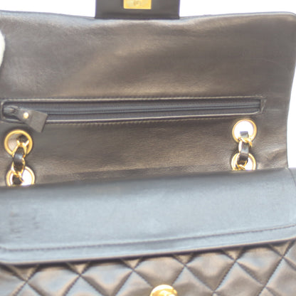 CHANEL シャネル 2番 A01113 黒 ﾗﾑ G金具 Wﾌﾗｯﾌﾟ ﾏﾄﾗｯｾ23 ショルダーバッグ