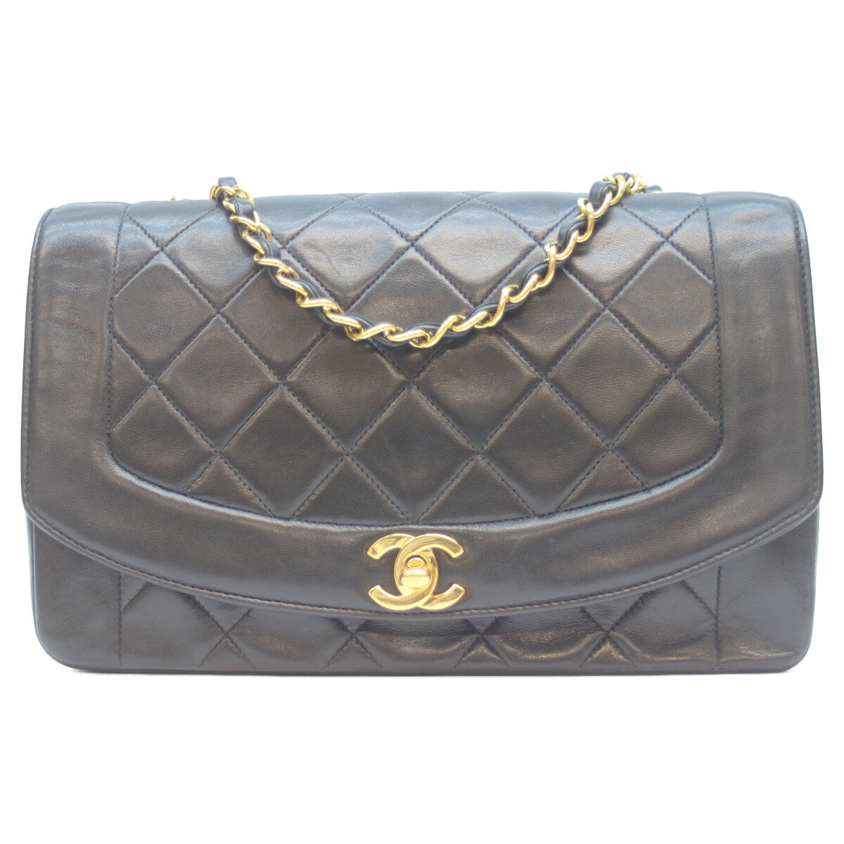 CHANEL シャネル 2番 A01165 黒 ﾗﾑ G金具 ﾀﾞｲｱﾅ25 ﾁｪｰﾝｼｮﾙﾀﾞｰ ショルダーバッグ
