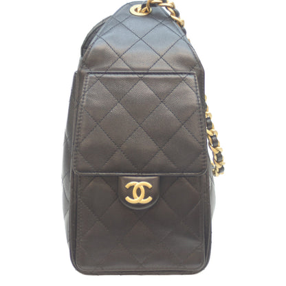 CHANEL シャネル 25SS AS5293 黒 ｷｬﾋﾞｱ ｸﾞﾚｲﾝﾄﾞｶｰﾌｽｷﾝ G金具 ｼｬﾈﾙ25ｽﾓｰﾙ ショルダーバッグ