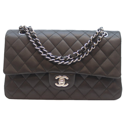 CHANEL シャネル A01112 14番 黒 ﾗﾑ ｼﾙﾊﾞｰ金具 Wﾌﾗｯﾌﾟ ﾏﾄﾗｯｾ25 ショルダーバッグ