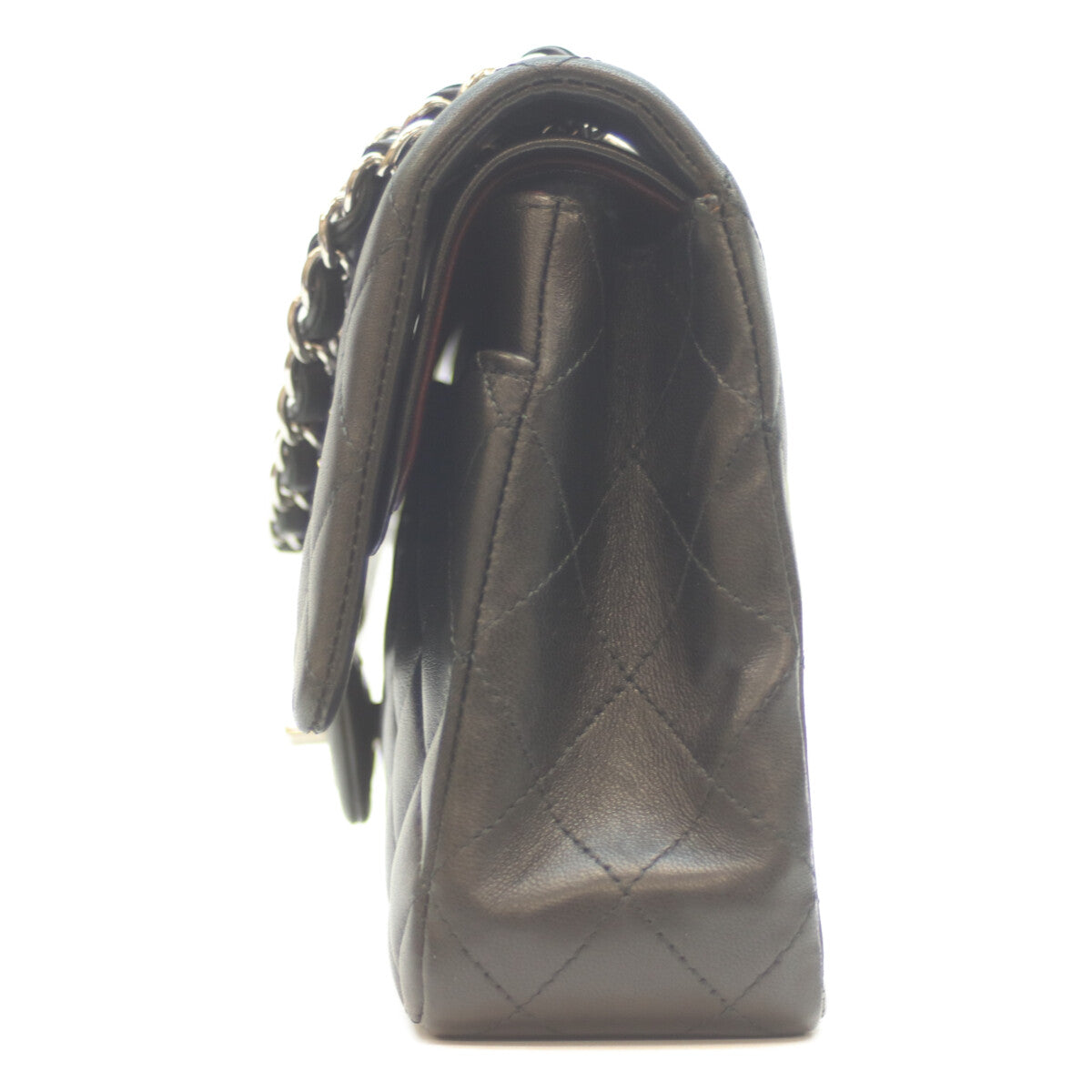 CHANEL シャネル A01112 14番 黒 ﾗﾑ ｼﾙﾊﾞｰ金具 Wﾌﾗｯﾌﾟ ﾏﾄﾗｯｾ25 ショルダーバッグ